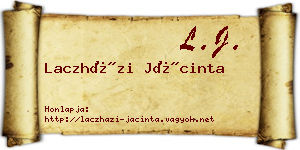 Laczházi Jácinta névjegykártya
